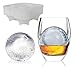 Drhob 1pcs New Design 4 Hole Ice Cube Ball Drinking Wine Tray Brick Round Maker Mold Sphere Mould Party Bar Silicone Ice Hockey Maker（Color:clear）