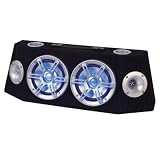 300w 2 Way Car Audioice Boom Box With Sound Sensor Blue Leds