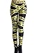 Roseate Women's 3D Digital Print Leggings Workout Running Tights WARNING TAPE
