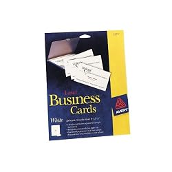 Avery Laser 2 x 3 1/2 Inch White Business Cards 250 Count (5371)
