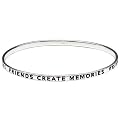 Sterling Silver "Friends Create Memories" Bracelet