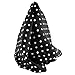 Royal Silk Black Polka Dot Silk Pocket Square 100% Silk - Full-Sized 16