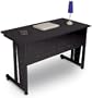 OFM 55103-GRAPHITE & BLACK Modular Computer/Privacy Table - 24 x 48 Inches - Graphite and Black