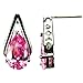 CZ-Teardrop Earrings, Pink Topaz-Colored CZs, Post title=