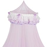 Pink Princess Triple Bed Canopy Mosquito Net Bed Netting