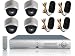 4 x Colour CCD Dome Security CCTV Camera and 4 Channel DVR Package (160GB) with Motion Detection Perfect for shop surveillance and visual deterrent!