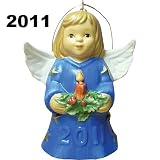 Goebel 2011 Blue Annual Edition Dated Angel Bell Ornament