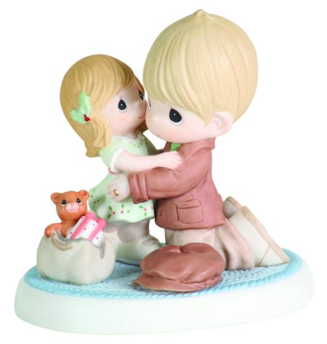 Precious Moments Dad And Daughter Hugging Figurine “I’ll Be Home for Christmas”