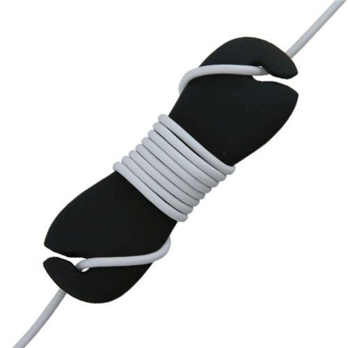 eForCity Black Headset Smart Wrap for iPods, Mp3 players, CD players, Portable DVD players, any device with earphones