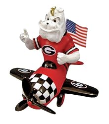 Georgia Mascot Airplane Resin Ornament