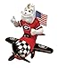 Georgia Mascot Airplane Resin Ornament