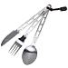 Primus Titanium Fork Spoon Knife Kit Ultralight Titanium Cutlery Include Cord Stopper