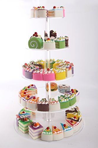Xxzzcar 5/6/7 Tier Cupcake Series Stand Stacked Party Cupcake Dessert Display (5 tier)