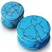Turquoise Semi Natur Stein Plug 4 mm