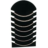 Black Necklace Pendant Chain Jewelry Cardboard Easel Display