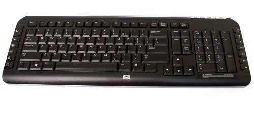 Genuine Hewlett-Packard HP 5188-6816, 5188-7303 Black/Silver Slim Wireless Multimedia 103-Key Layout Keyboard, Compatible Model Numbers: 5189URF, KG-0636
