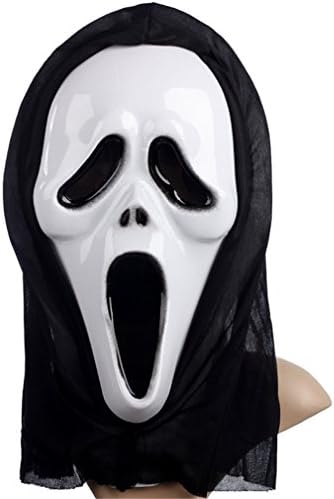 Yicat® Costume Women's Scream Mask with Shroud(White)