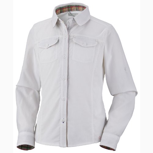 Columbia Girl's Silver Ridge Long Sleeve Shirt blanc (Taille cadre: 122-128) chemise