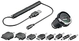 Cabstone 43133 Kfz-USB Ladeadapter Set mit Handyadaptern schwarz