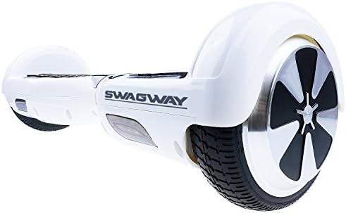 Swagway X1 Hands-Free Smart Hoverboard --Now w/ SentryShield for Added Protection Against Battery Defect or External Damages (White)
