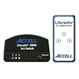 Accell K072C-009B UltraAV HDMI 1.3 3x1 Switch (Black)