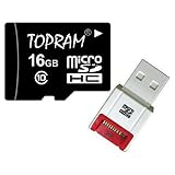 TOPRAM 16GB Class 10 MicroSDHC Card C10 MicroSD SDHC with SD Adapter and R1 ....