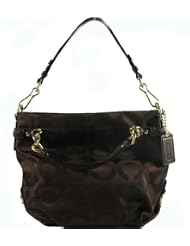 Coach Signature Op Art Brooke Carly Shoulder Convertiable Hobo Handbag Bag Tote 14147 Brown by COACH