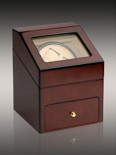 Rothenschild Accessories RS-621-2 DB Watch Winder For 2 Watches Dark Burlwood