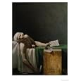 Jean Paul Marat, Politician, Dead in His Bathtub, Assassinated by Charlotte Corday, 1792 Fine Art Giclee Poster Print by Jacques-Louis David, 42x56