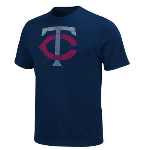Minnesota Twins Navy Silver Era Retro Logo T-Shirt
