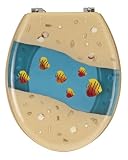 Wenko 19557100 WC-Sitz Mare - verstellbare, rostfreie Edelstahlbefestigung, Polyresin