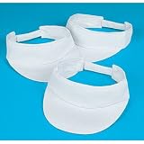 White Cotton Visors (12 ct)