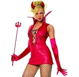 Sexy Extra Long Red Satin Gloves Sexy Women's Adult Halloween Outfit - One Size Fits Most Wo
