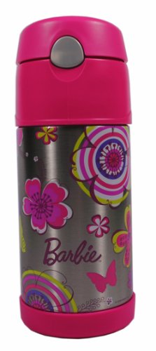 Thermos Funtainer Pink Barbie Stainless Steel Insulated Bottle