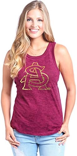 NCAA Arizona State Sun Devils Burnout Keyhole Tank, Small, Maroon