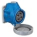 Hubbell Wiring Device-Kellems HBLS460R9W 3-Phase Valox 357 Watertight Pin and Sleeve Receptacle Blue 60A 240V