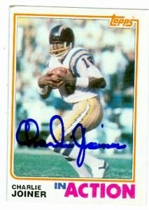 Charlie Joiner Autographed/Hand Signed football card (San Diego Chargers) 1982 Topps #234