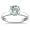 1.25 Carats 7mm Green Amethyst Gemstone Solitaire Ring in 14K White Gold
