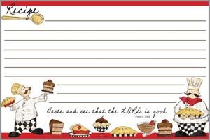 Gina B. Designs Chefs Recipe Cards with Scripture