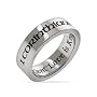 Eve's Addiction Love Is Patient Love Is Kind Stainless Steel Purity Ring
