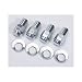 Cragar 27727-4: Lug Nuts, Shank with Washer, 1/2 in. x 20 LH, Closed End, Chrome Plated Steel, Set of 4