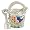 image Sand Castle Decorated Vintage Style 3D Sand Pail 925 Sterling Silver and Enamel Traditional Charm with Moving Shovel
