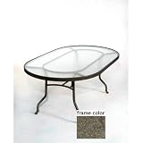 Barcelona 42 X 72 Inch Aluminum Oval Dining Table - Aluminum Parti...