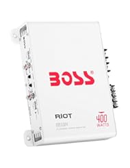 Car Audio or Theater: BOSS AUDIO MR1004 Marine Riot Weather Proof 400-Watt Full Range, Class A/B 2-8 Ohm Stable 4 Channel Amplifier - Boss Audio Systems, Inc.