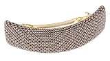 L. Erickson USA Rectangle Volume Barrette - Brown Weavers Italian Silk