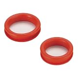 Heritage Rubber Finger Rings for Grooming Shears, Red