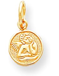 10K Yellow Gold Angel Charm Pendant Religious
