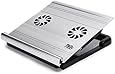 Pwr+ 15" PwrPad with Two 70mm Silent Fans and Heat Sink Aluminum Top for Accelerated Cooling for Apple Macbook Pro, Air, Acer, Asus, Dell, Hp, Lenovo, Samsung, Sony, Toshiba and Other Notebook Pad Bed Lap (Silver)