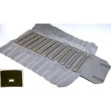 Black & Gray Ring Roll Up Travel Jewelry Display Case