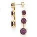 14K AMETHYST 3 STONE EARRINGS WITH POST AMTW=2.84CT